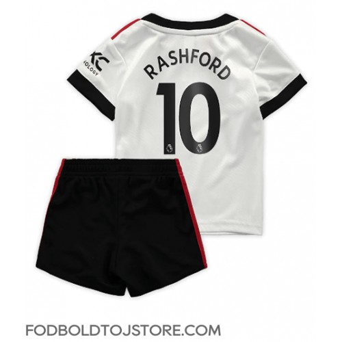 Manchester United Marcus Rashford #10 Udebanesæt Børn 2022-23 Kortærmet (+ Korte bukser)